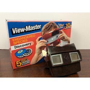 Vintage View-Master Lot Discovery Endangered Species Set & Classic Sawyer Viewer